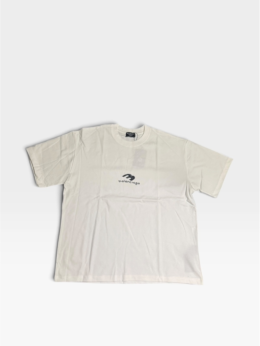 Balenciaga White logo graphic T-shirt